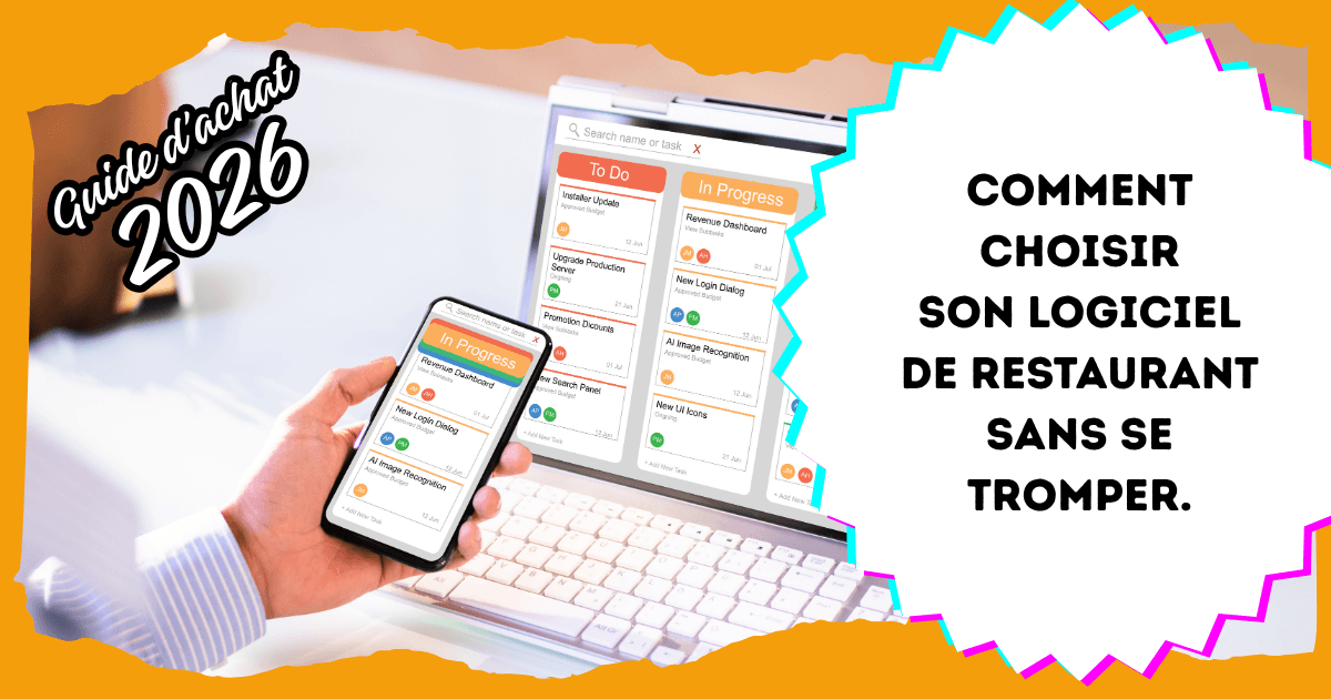 Image montrant une personne tenant un smartphone dans sa main devant un ordinateur affichant un logiciel